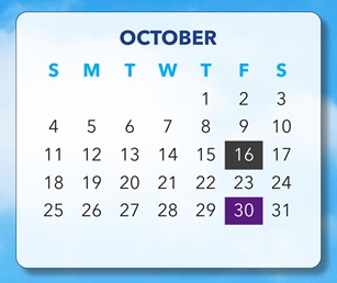 District School Academic Calendar for Lyons School for October 2026