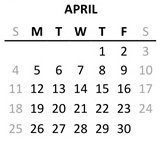 District School Academic Calendar for Anderson Elementary for April 2027