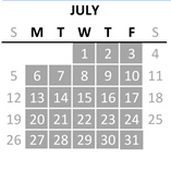 District School Academic Calendar for Anderson Elementary for July 2026