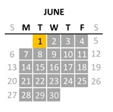 District School Academic Calendar for Anderson Elementary for June 2027