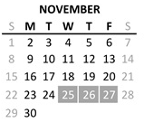 District School Academic Calendar for Anderson Elementary for November 2026