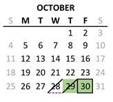 District School Academic Calendar for Anderson Elementary for October 2026