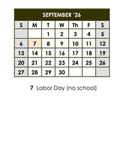 District School Academic Calendar for Cesar Chavez Elem for September 2026