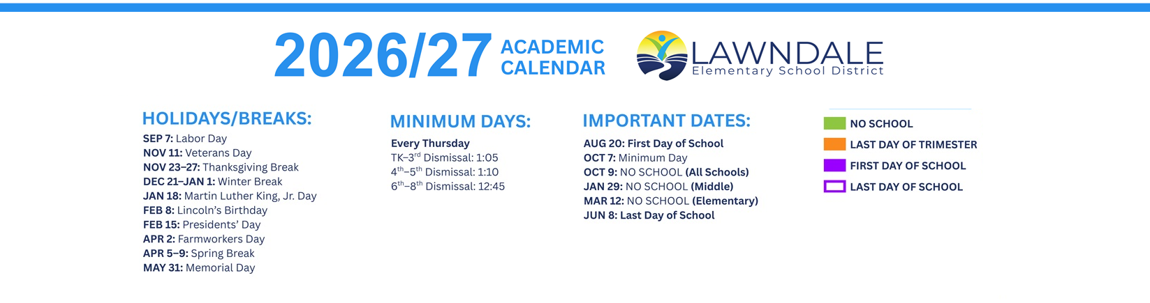 District School Academic Calendar Key for Green (william) Elementary