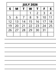 District School Academic Calendar for Cape Elementary School for July 2026