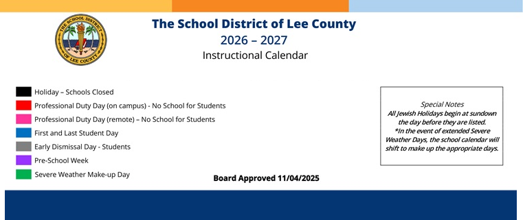 District School Academic Calendar Key for Cape Elementary School