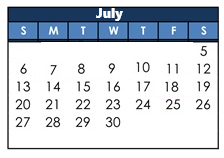 District School Academic Calendar for Dolores Huerta Elementary for July 2026