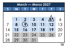District School Academic Calendar for Dolores Huerta Elementary for March 2027