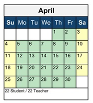 District School Academic Calendar for Hawks Rise Elementary School for April 2027