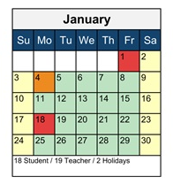 District School Academic Calendar for Hawks Rise Elementary School for January 2027