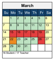 District School Academic Calendar for Hawks Rise Elementary School for March 2027