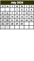 District School Academic Calendar for Centennial Elementary School for July 2026