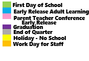 District School Academic Calendar Legend for Centennial Elementary School