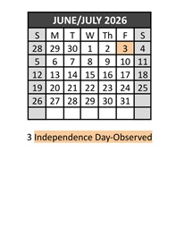 District School Academic Calendar for Lewiston High School for July 2026