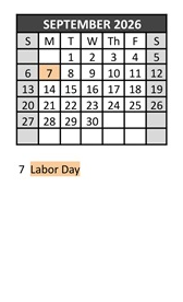 District School Academic Calendar for Lewiston High School for September 2026