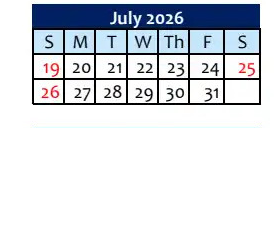 District School Academic Calendar for Lincoln High for July 2026