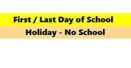 District School Academic Calendar Legend for Lincoln High