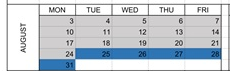 District School Academic Calendar for Toledo Elementary School for August 2026