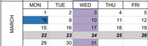 District School Academic Calendar for Toledo Elementary School for March 2027