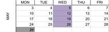 District School Academic Calendar for Toledo Elementary School for May 2027