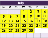 District School Academic Calendar for Granada High for July 2026