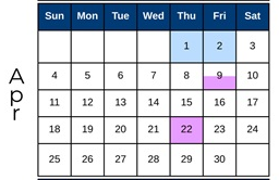 District School Academic Calendar for Hayes Elementary School for April 2027