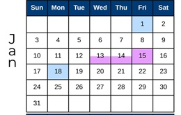 District School Academic Calendar for Hayes Elementary School for January 2027