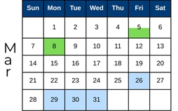 District School Academic Calendar for Hayes Elementary School for March 2027