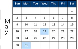 District School Academic Calendar for Hayes Elementary School for May 2027