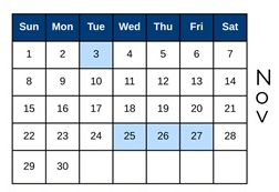 District School Academic Calendar for Hayes Elementary School for November 2026