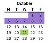 District School Academic Calendar for Lodi Usd Alternative Center for October 2026