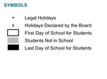 District School Academic Calendar Legend for Avalon (k-12)