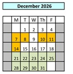 District School Academic Calendar for Los Alamitos Elementary for December 2026