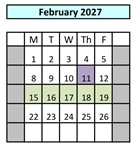 District School Academic Calendar for Los Alamitos Elementary for February 2027