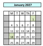 District School Academic Calendar for Los Alamitos Elementary for January 2027