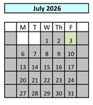 District School Academic Calendar for Los Alamitos Elementary for July 2026