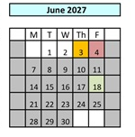 District School Academic Calendar for Los Alamitos Elementary for June 2027