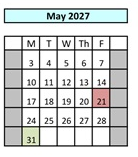 District School Academic Calendar for Los Alamitos Elementary for May 2027