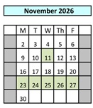 District School Academic Calendar for Los Alamitos Elementary for November 2026