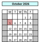 District School Academic Calendar for Los Alamitos Elementary for October 2026