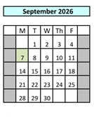 District School Academic Calendar for Los Alamitos Elementary for September 2026
