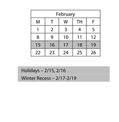 District School Academic Calendar for Almond Elementary for February 2027