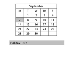 District School Academic Calendar for Almond Elementary for September 2026