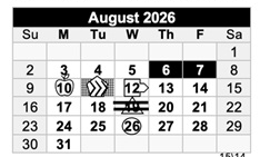 District School Academic Calendar for Los Banos High for August 2026