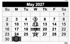 District School Academic Calendar for Los Banos High for May 2027