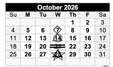 District School Academic Calendar for Los Banos High for October 2026
