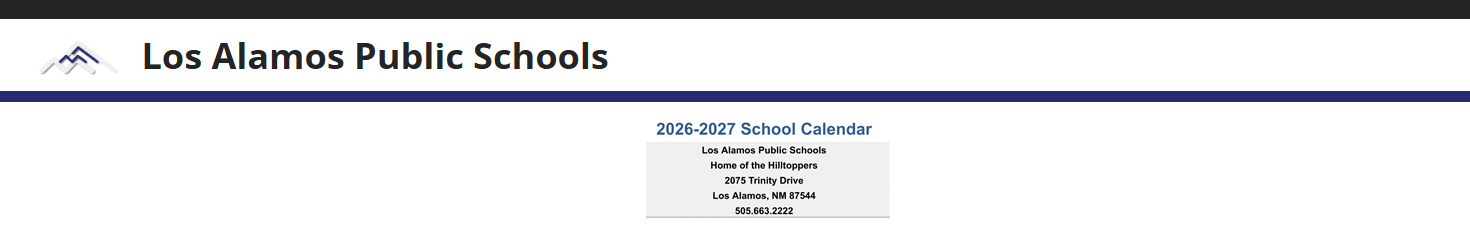 District School Academic Calendar for Chamisa Elementary