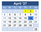 District School Academic Calendar for Peralta Elementary for April 2027