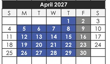 District School Academic Calendar for Lea Elementary for April 2027