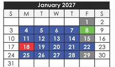 District School Academic Calendar for Lea Elementary for January 2027